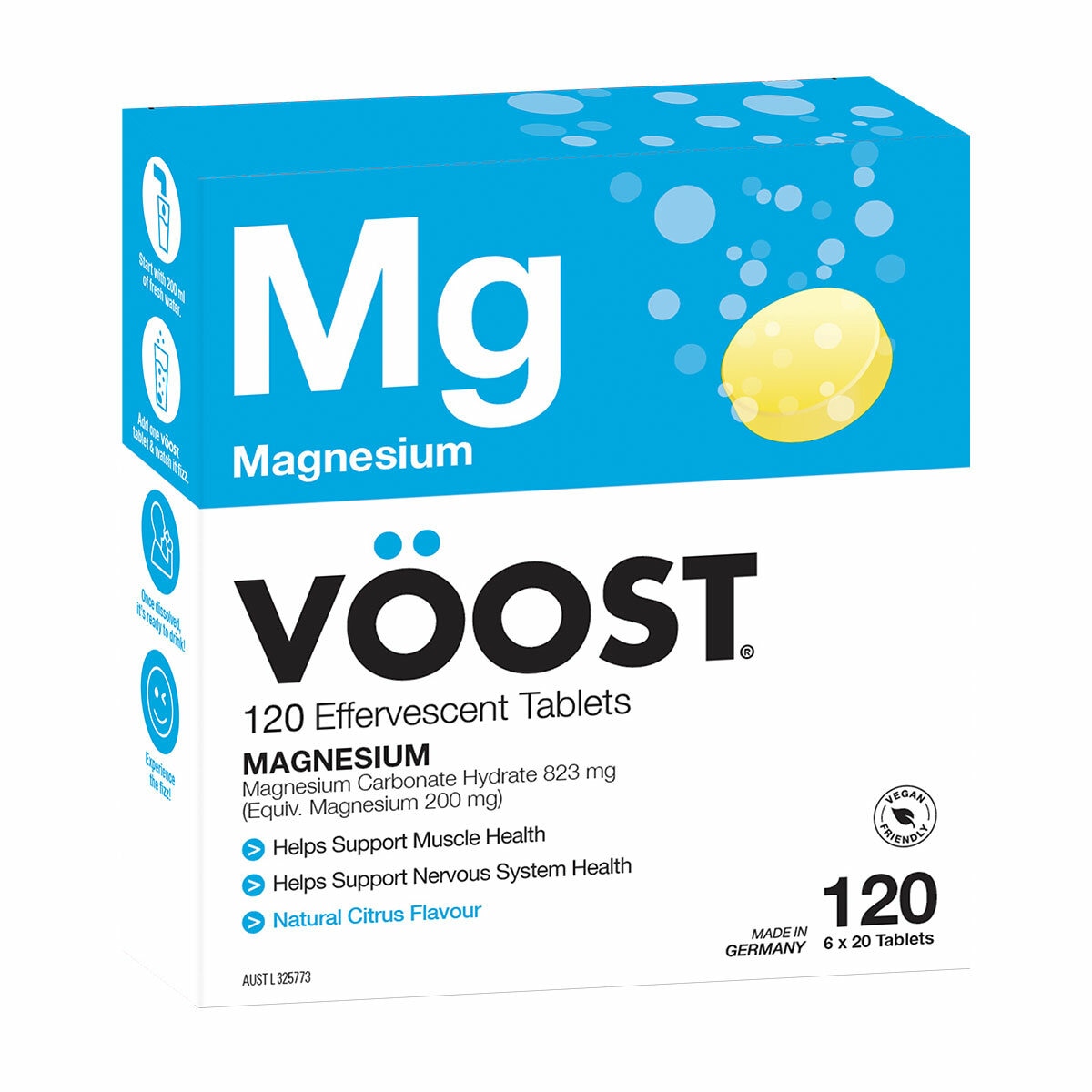 Voost Magnesium Natural Citrus Effervescent Vitamins Supplement Tablets 120 Pack Voost Magnesium Natural Citrus Effervescent Vitamins Supplement Tablets 120 Pack