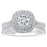 18KT White Gold 1.11ctw Diamond Bridal Ring