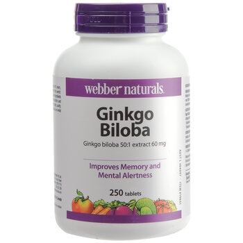 Webber Naturals Ginkgo Biloba 250 Tablets