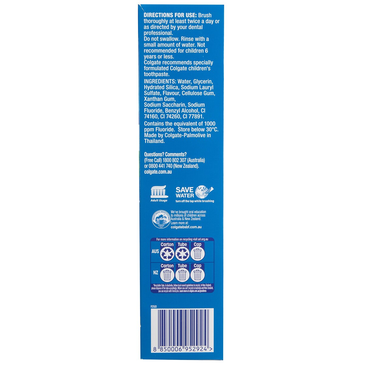 Colgate Triple Action Toothpaste 5 x 210g