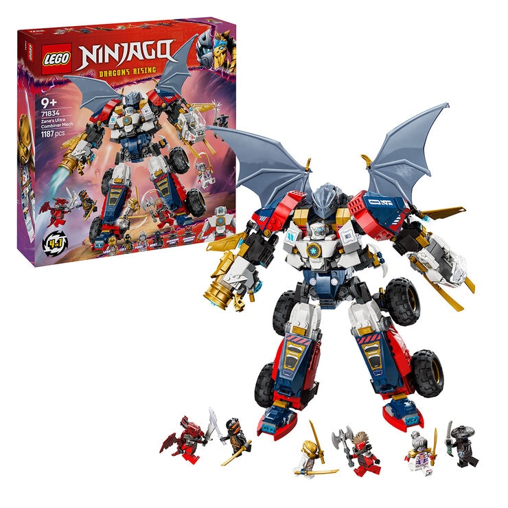 LEGO NINJAGO Zane’s Ultra Combiner Mech Toy 4-in-1 Building Set 71834