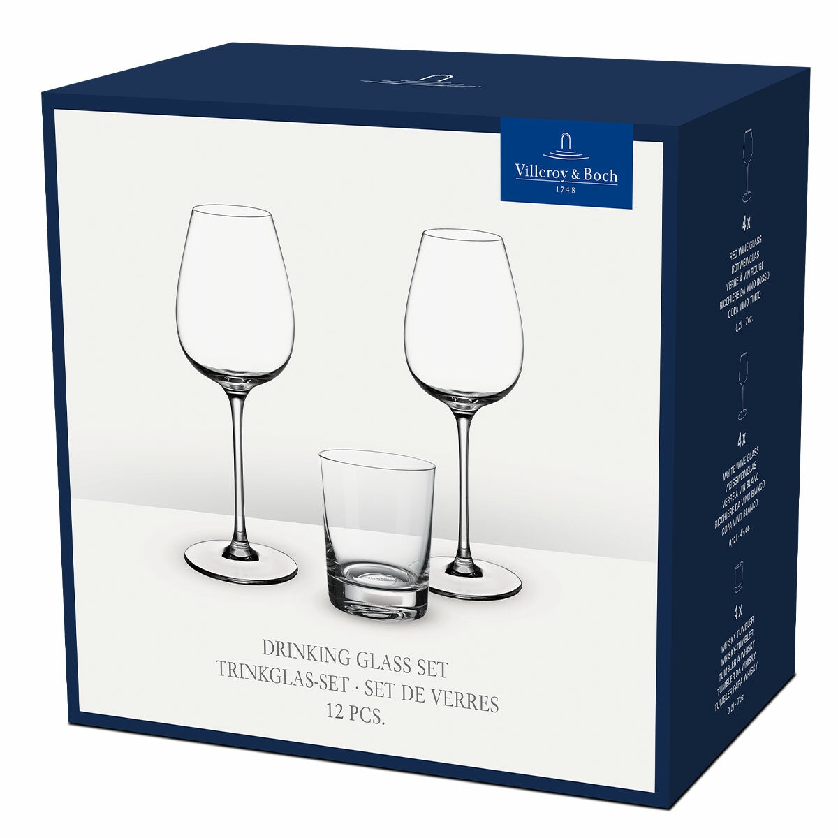 Villeroy & Boch Purismo Crystal Wine Glasses 12 Piece Set Villeroy & Boch Purismo Crystal Wine Glasses 12 Piece Set
