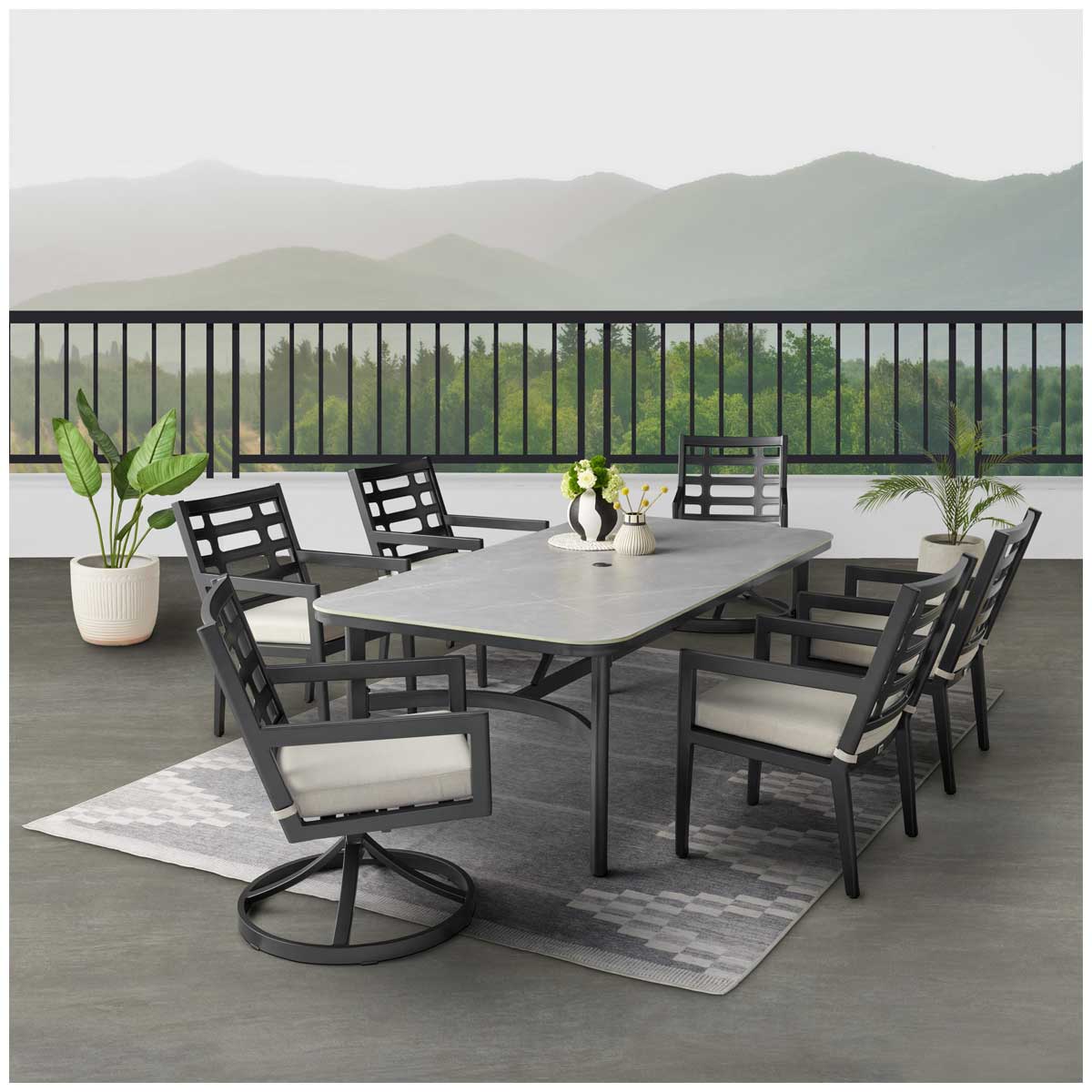 Agio Formia 7 Piece Metal Dining Set Agio Formia 7 Piece Metal Dining Set