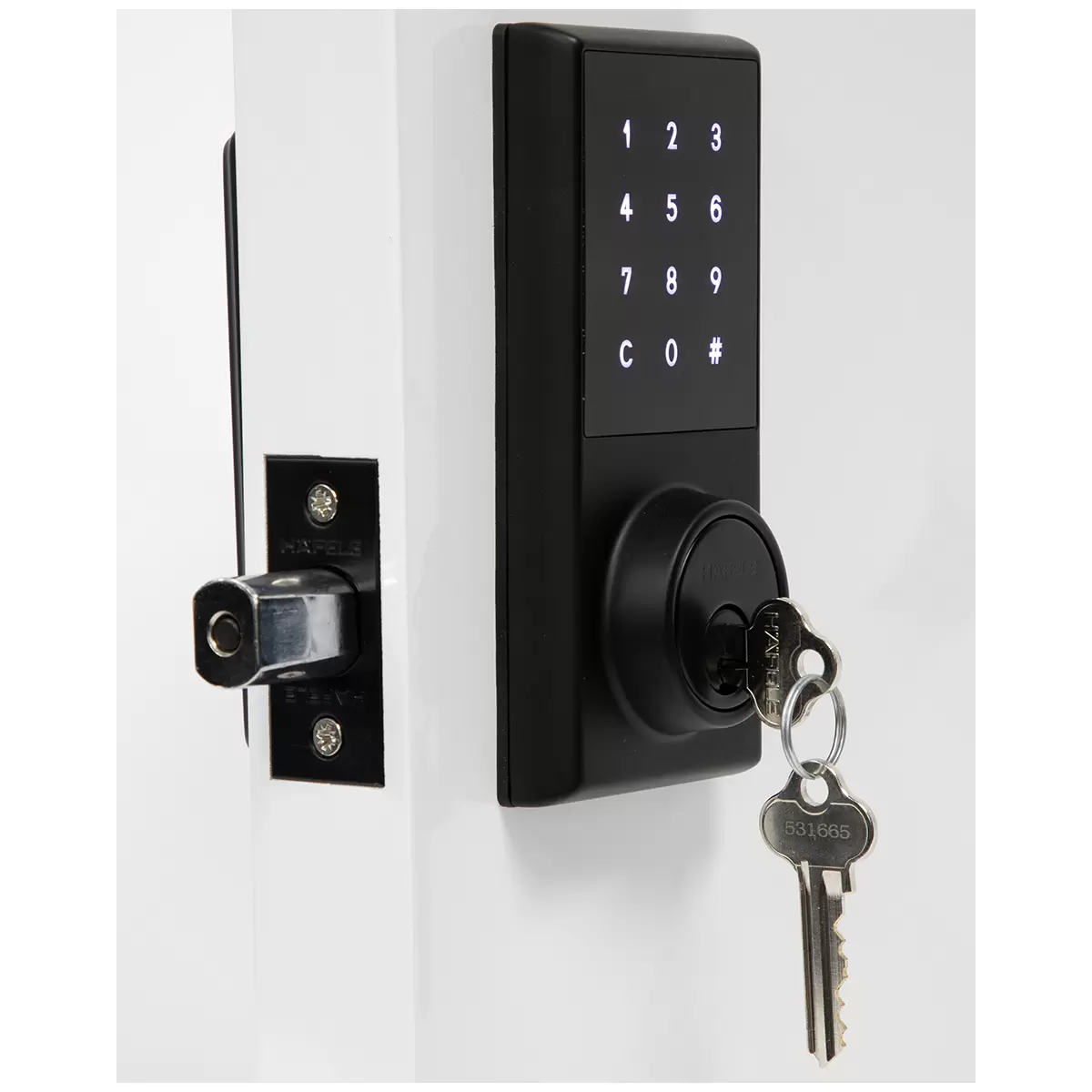 Hafele Digital Touch Control Dead Bolt Black