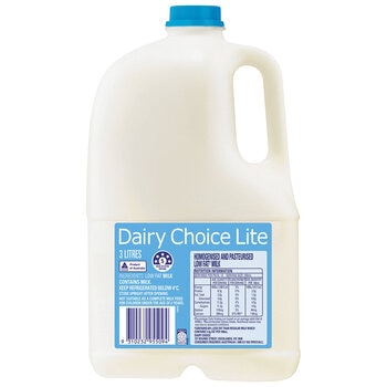 Dairy Choice Light Milk 3L