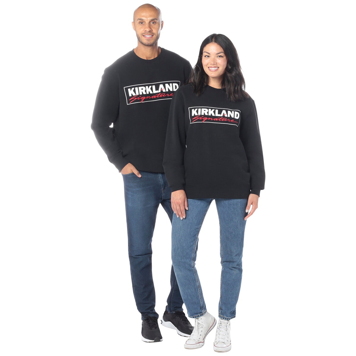 Kirkland Signature Unisex Fleece Crewneck Black