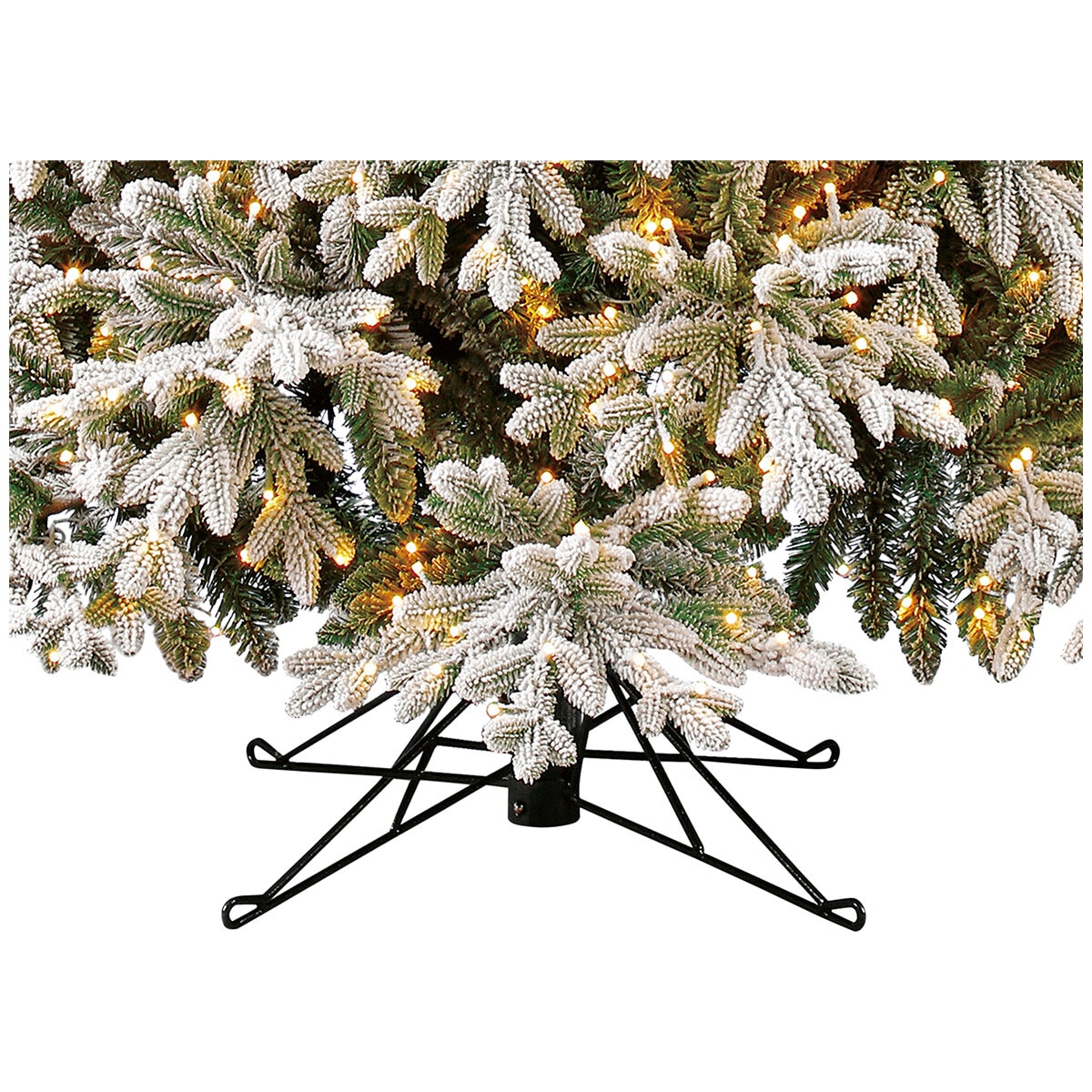 Pre-Lit 2.29m Aspen Flocked Glitter Christmas Tree