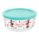 Pyrex Holiday Glass Storage 8 Piece Set Mickey and Minnie