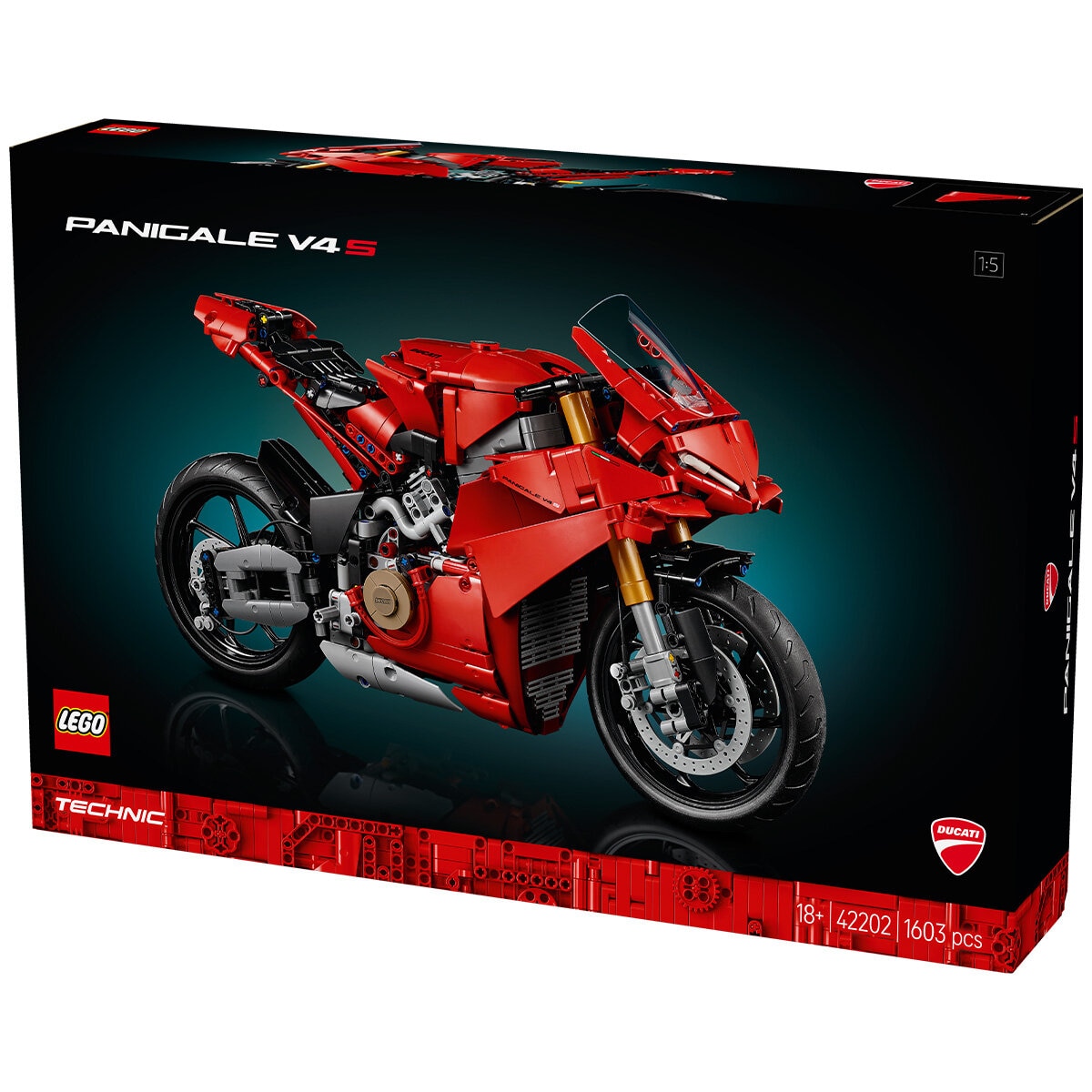 LEGO Technic Ducati Panigale V4 S Motorcycle Model Building Set 42202