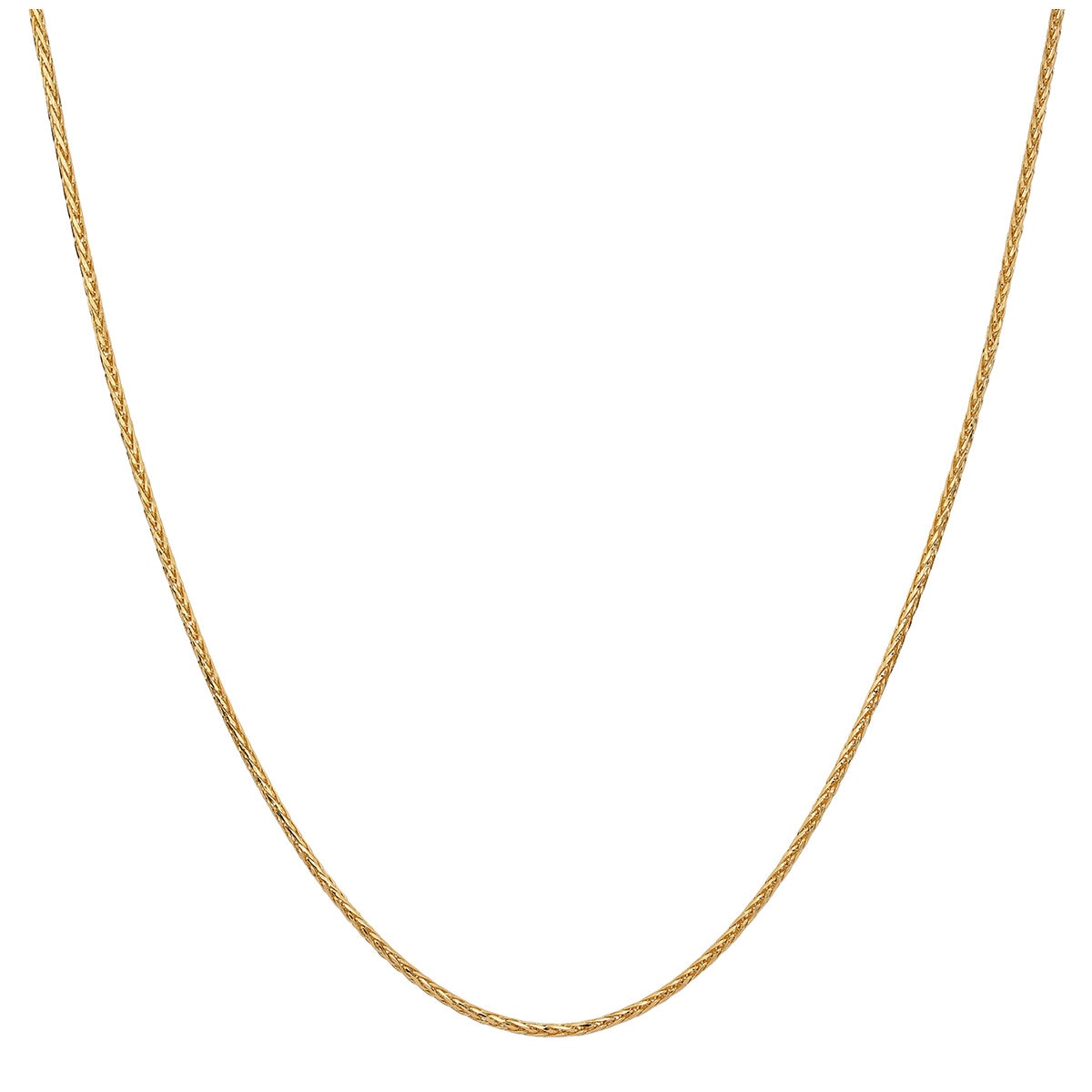 14KT Yellow Gold Spiga Adjustable Chain/