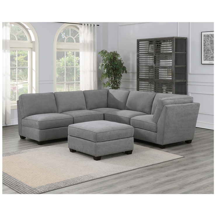 Bexley 6-piece Modular Fabric Sectional Grey | Costco Australia