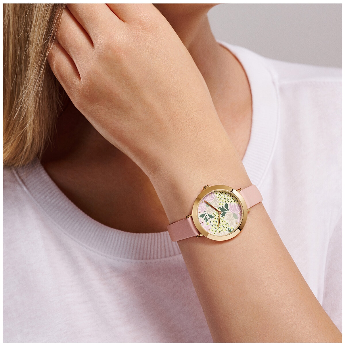 Ted Baker Ammy Floral Pink Leather Women's Watch BKPAMS304