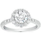 18KT White Gold 2.10CTW Diamond Bridal Set/