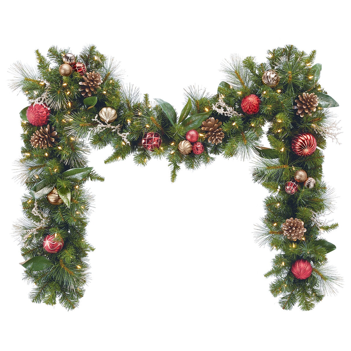 Pre-Lit Decorated Garland 2.7M