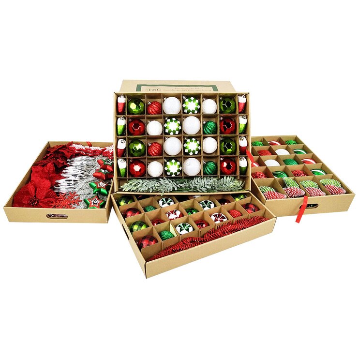 Christmas Tree Decoration Kit Red & Green  Costco Australia