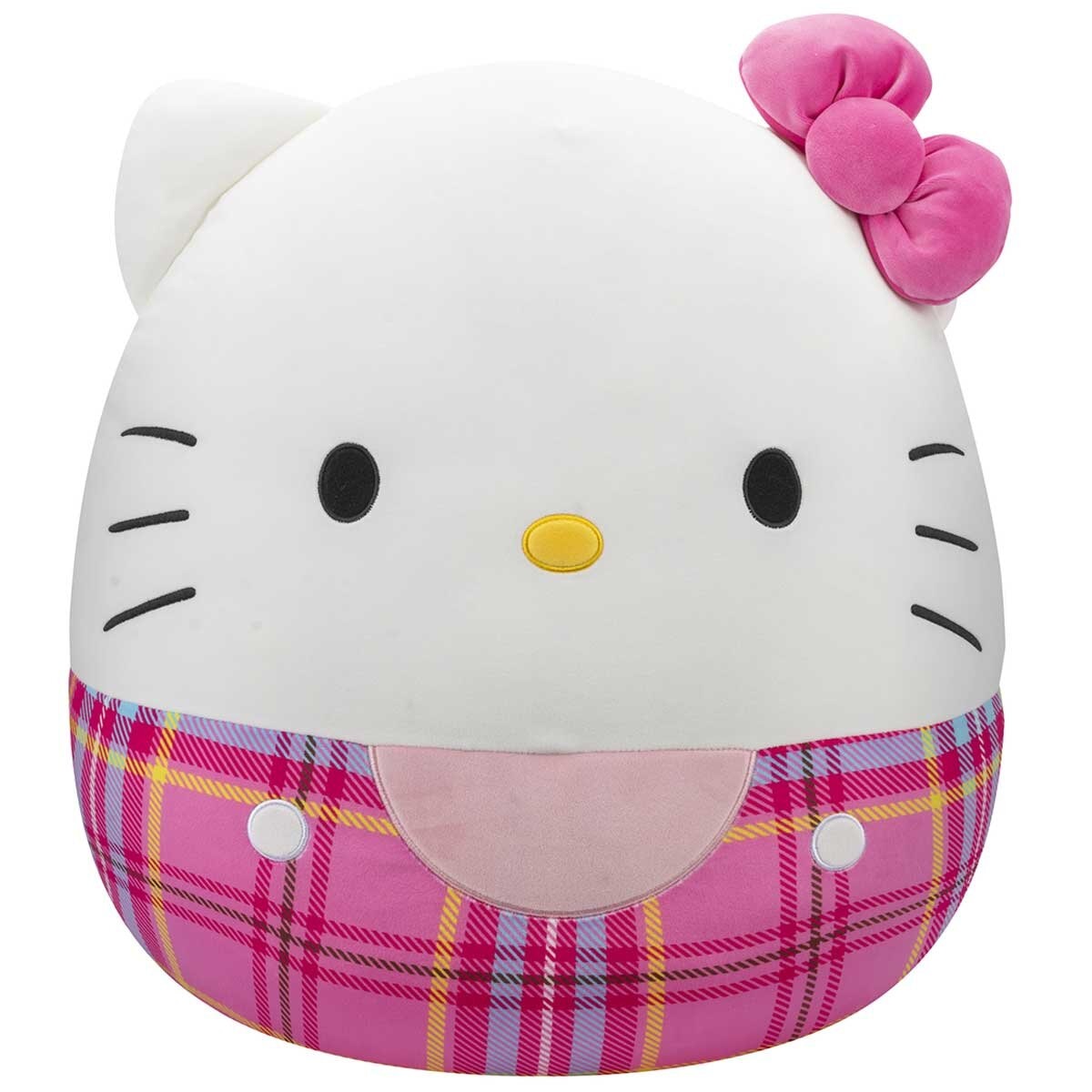 Squishmallow Sanrio Hello Kitty Pink Plaid