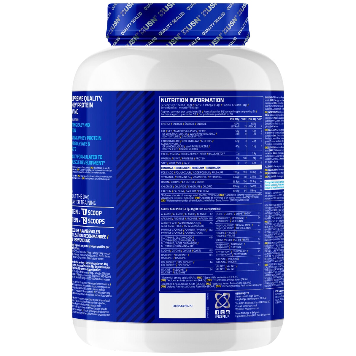 USN Blue Lab Whey Protein ChocolateChoc Caramel