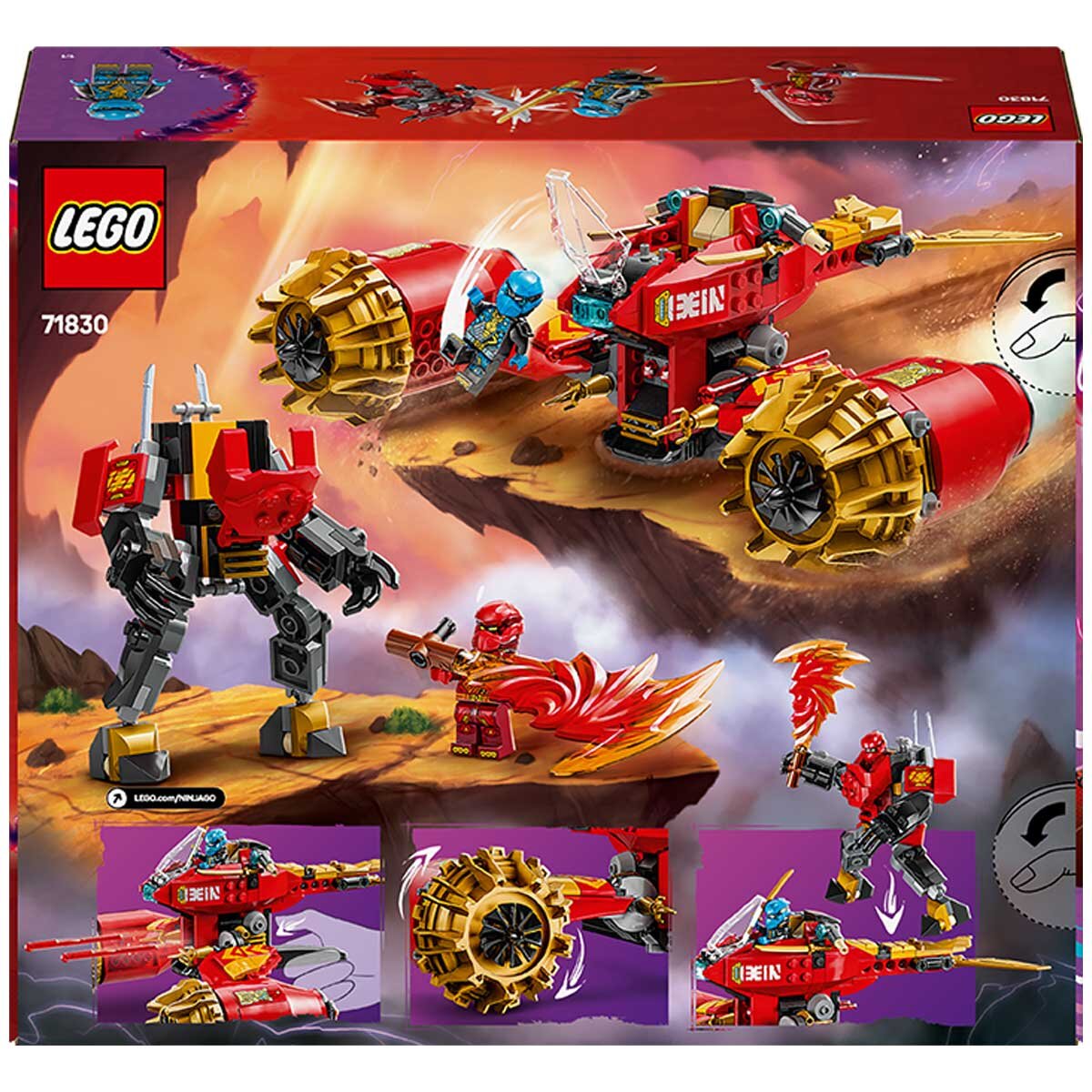 LEGO NINJAGO Kai’s Mech Storm Rider Combo Ninja Toy 71830