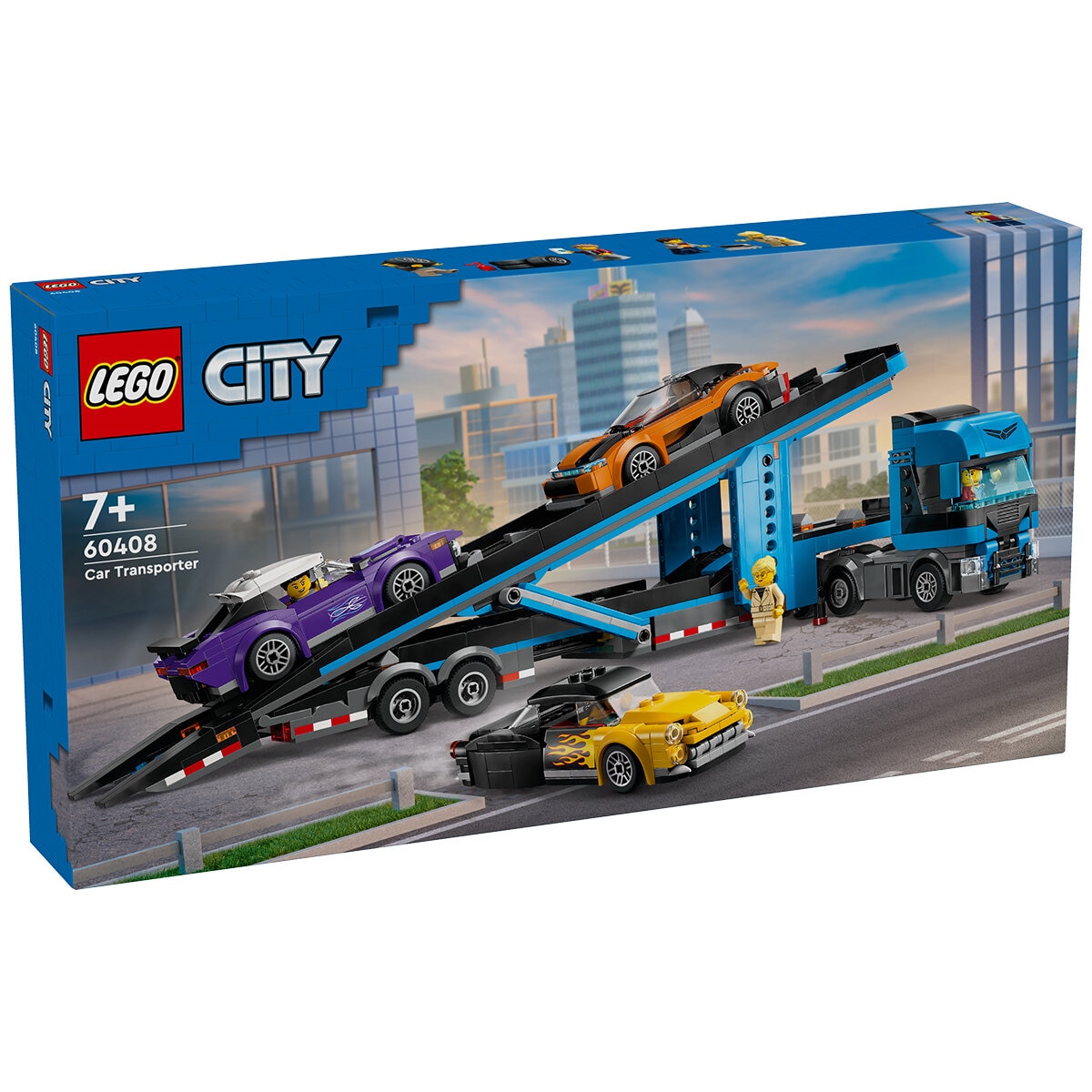 LEGO CIty Car Transporter Truck With Sports Cars 60408