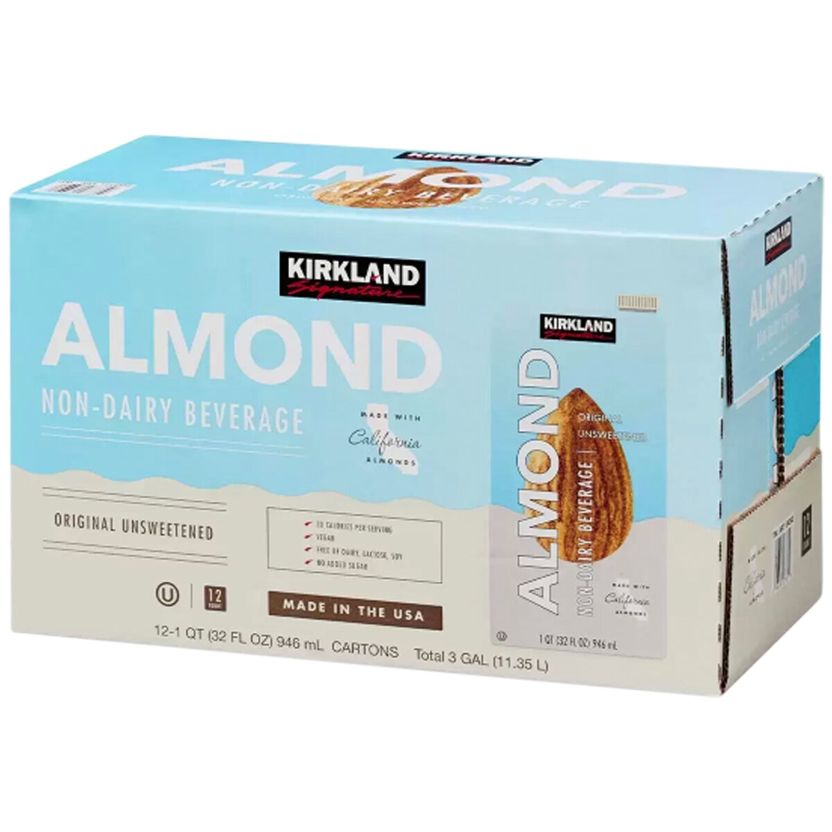 Kirkland Signature Almond Milk Non-dairy Beverage 12 x 946ml