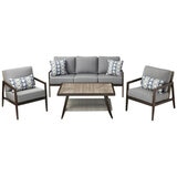 Agio Keats Woven Deep Seating 4 Piece Set