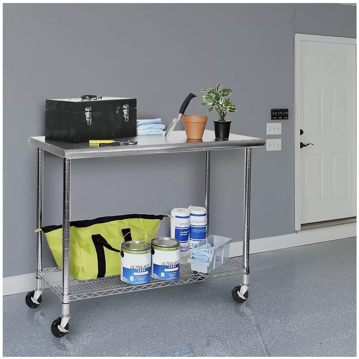 Seville Classics Stainless Steel Work Table