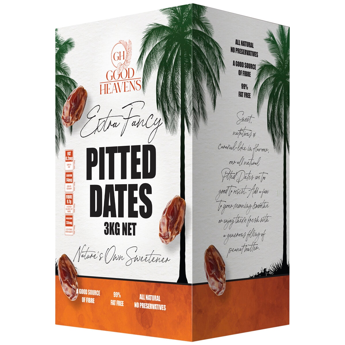 Good Heavens Extra Fancy Pitted Dates 3kg