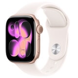 Apple Watch Series 11 GPS 42mm Rose Gold Aluminium Case with Light Blush Sport Band - S/M Apple Watch Series 11 GPS 42mm Rose Gold Aluminium Case with Light Blush Sport Band - S/M
