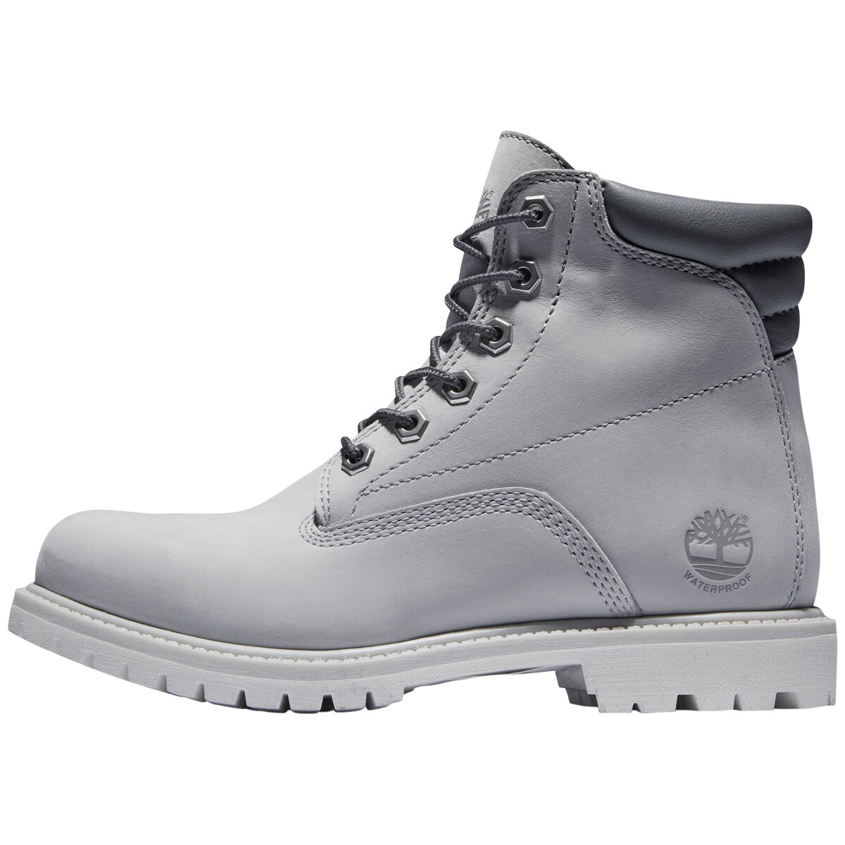 Grey and white timberlands on sale women's