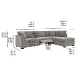 Thomasville Miles Fabric Sectional with Power Footrest Thomasville Miles Fabric Sectional with Power Footrest