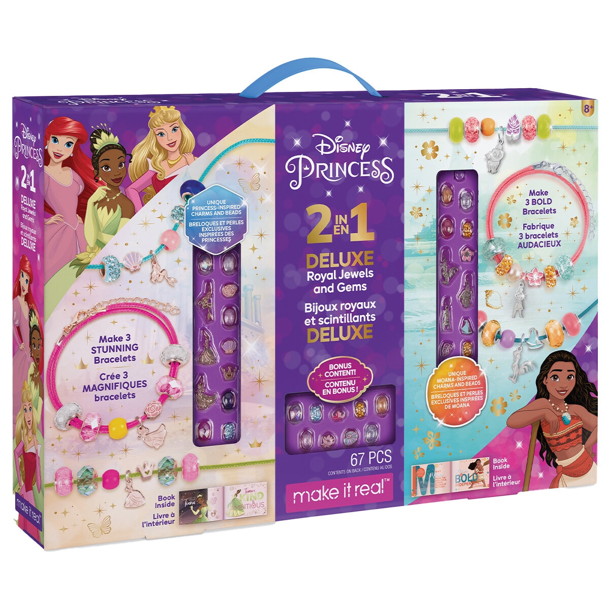 2 In 1 Disney Princess and Moana Royal Jewels and Gems