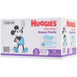 Huggies Boys' Ultra Dry Nappy Pants Plus Size 5 76 Nappy Pants