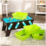 Building Bricks Play N Store Table - Espresso