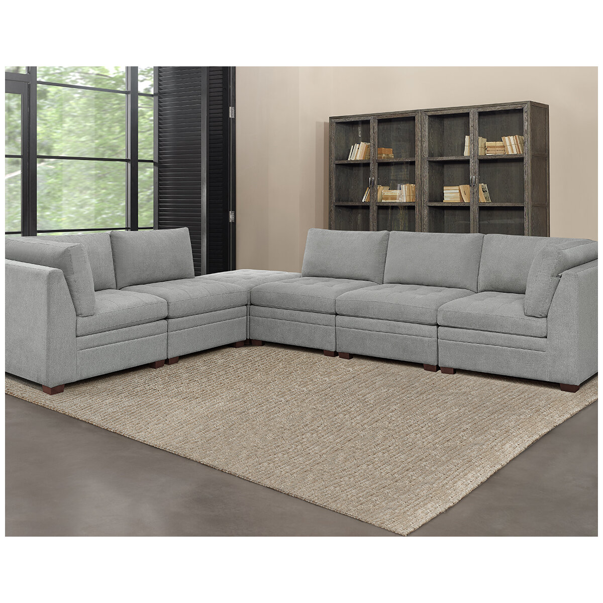 Thomasville 6 Piece Modular Fabric Sectional