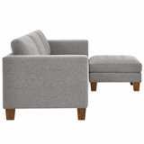 Thomasville Fabric Sofa With Ottoman Thomasville Fabric Sofa With Ottoman