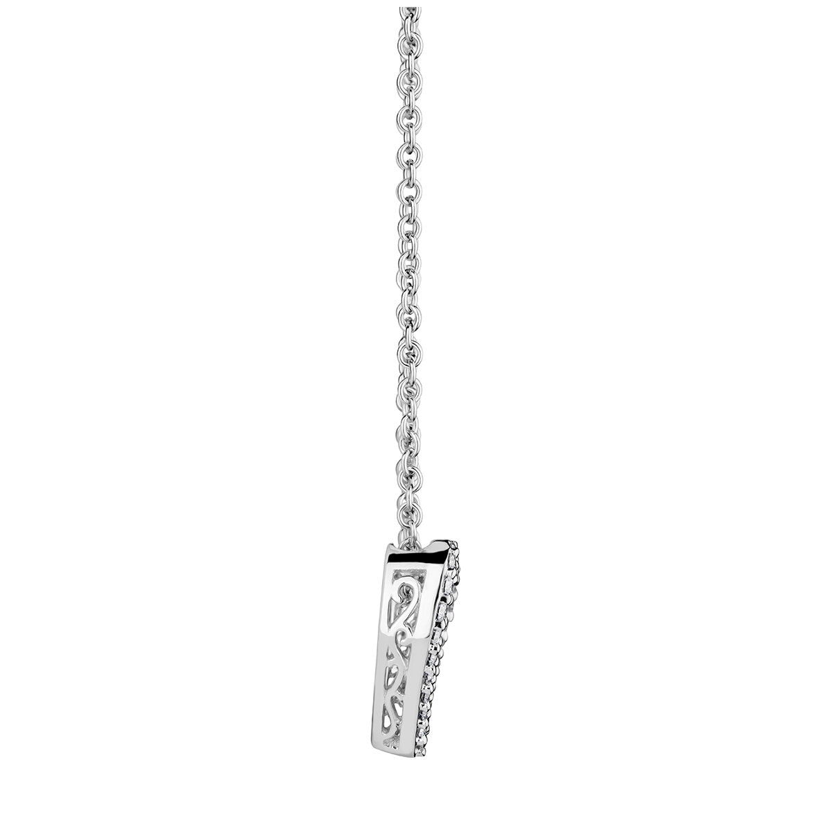 18KT White Gold 0.25ctw Round Diamond Heart Pendant