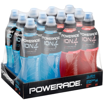 Powerade ION4 Sports Drink 12 x 600ml Mixed Pack