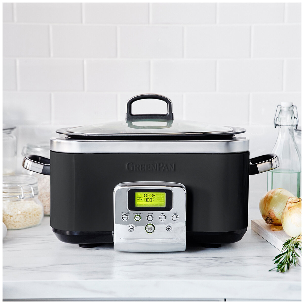 GreenPan Slow Cooker 6L CC005723-003 Black