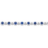 18KT WG 0.73CTW Diamond 3.22CTW Sapphire Bracelet