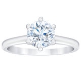 Platinum 1.00CTW Round Solitaire Diamond Ring