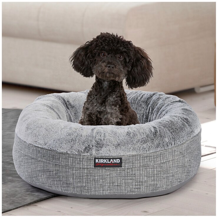 Kirkland Signature Dog Nest Bed 24 Inch - Grey Textured