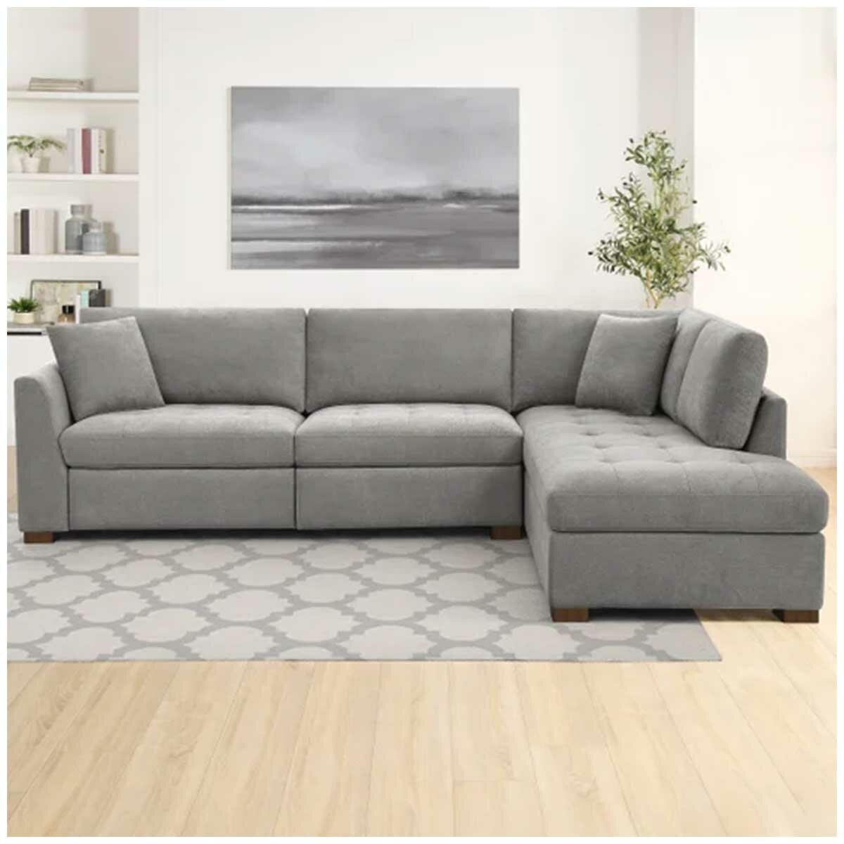 Thomasville Miles Fabric Sectional with Power Footrest Thomasville Miles Fabric Sectional with Power Footrest