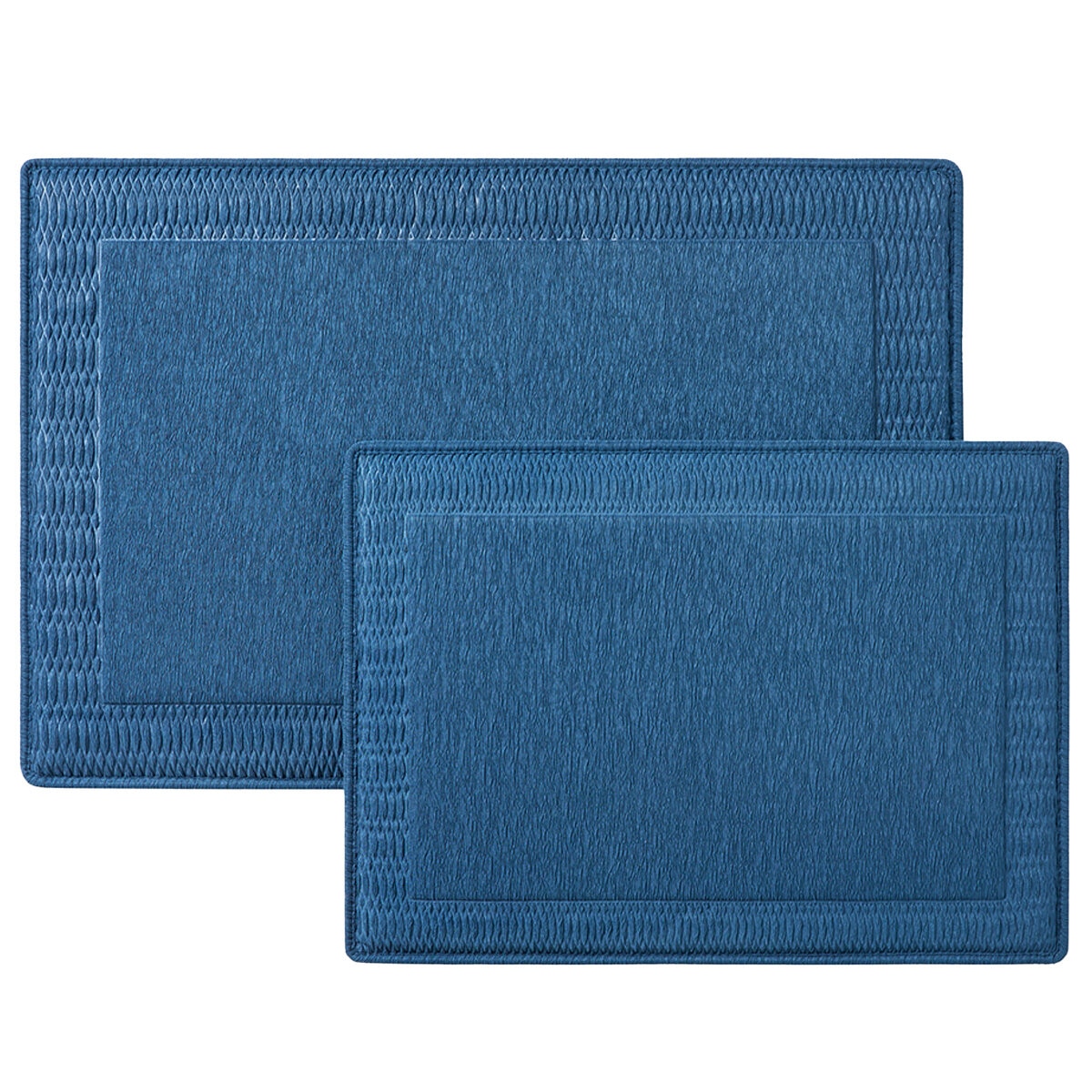 Premiere Memory Foam Bath Mat 2 Pack Blue