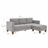 Thomasville Fabric Sofa With Ottoman Thomasville Fabric Sofa With Ottoman
