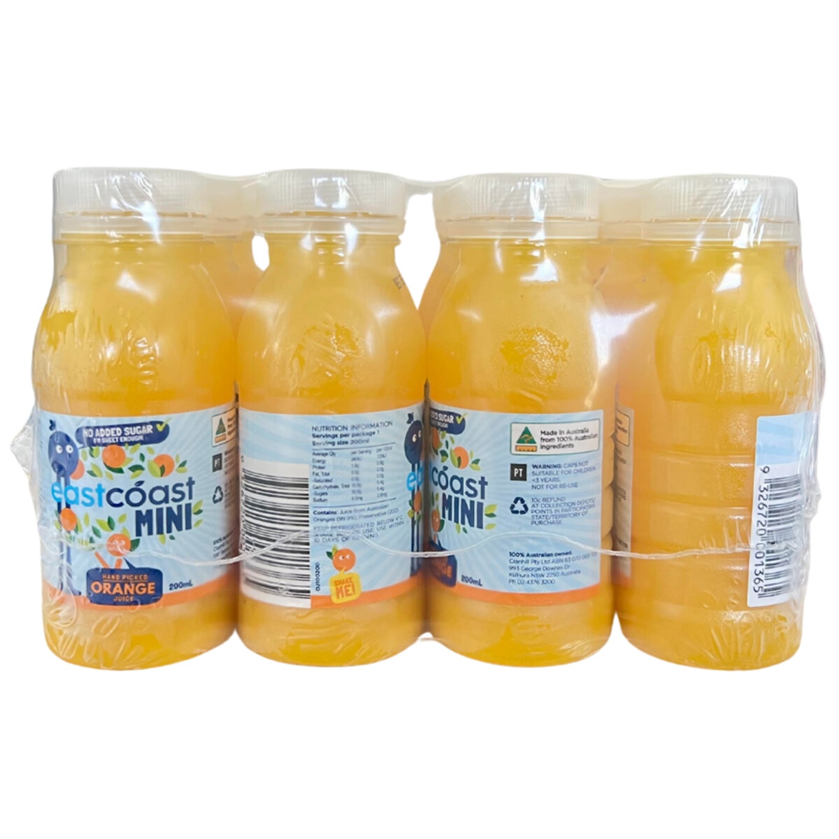 Eastcoast Beverages Mini Orange Juice Mini 12x200ml