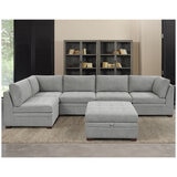 Thomasville 6 Piece Modular Fabric Sectional