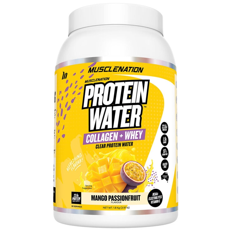 Muscle Nation Protein Water 1.8kg Mango Passionfruit Muscle Nation Protein Water 1.8kg Mango Passionfruit