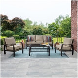 Agio Harper 4 Piece Woven Deep Seating Set