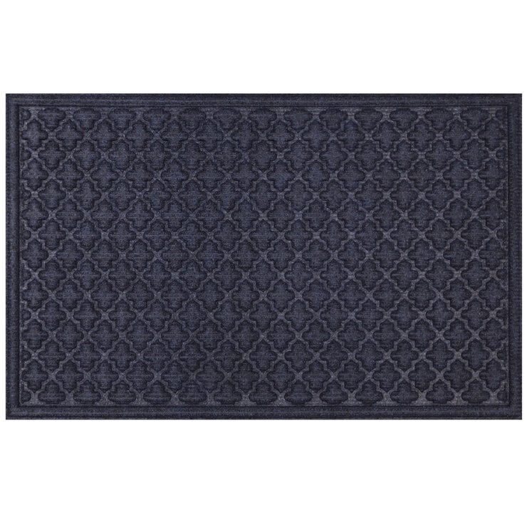 STEPGUARD Door Mat 61cm x 91cm Charcoal Cobalt Blue STEPGUARD Door Mat 61cm x 91cm Charcoal Cobalt Blue