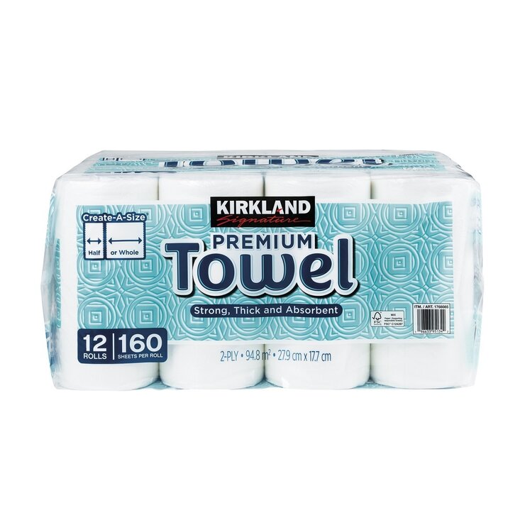 Kirkland Signature Paper Towel Create A Size 12 x 160 Sheets Kirkland Signature Paper Towel Create A Size 12 x 160 Sheets